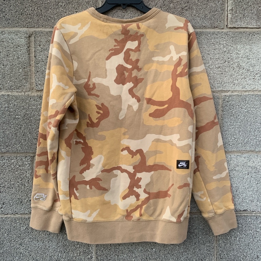 Nike SB Icon Desert Camo Crew Neck Sweatshirt Skate AT9768-248 Men's Size Small - Picture 7 of 12
